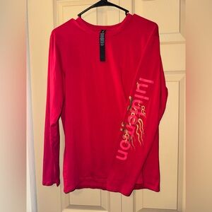 lululemon Lunar New Year Fundamental Long Sleeve ( dark red) Year of the Dragon